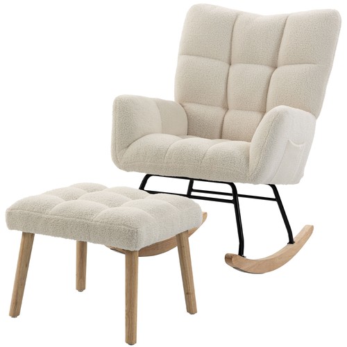 Homcom poltrona dondolo in - dondolo,