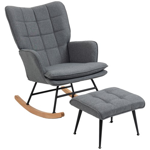 Homcom sedia dondolo con - a,